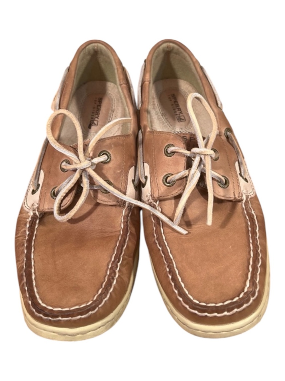 Sperry Top Sider Tan Leather Women’s Classic Boat Shoes‎ Size 9.5